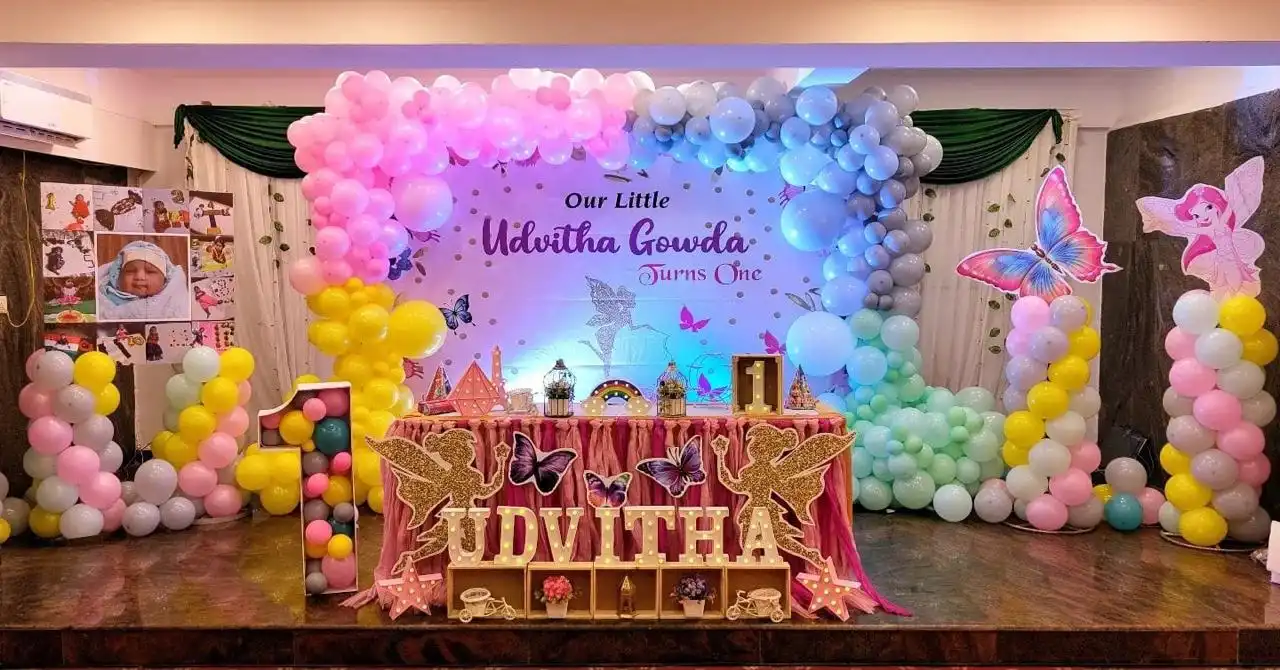 Udvitha Gowda First Birthday Stage