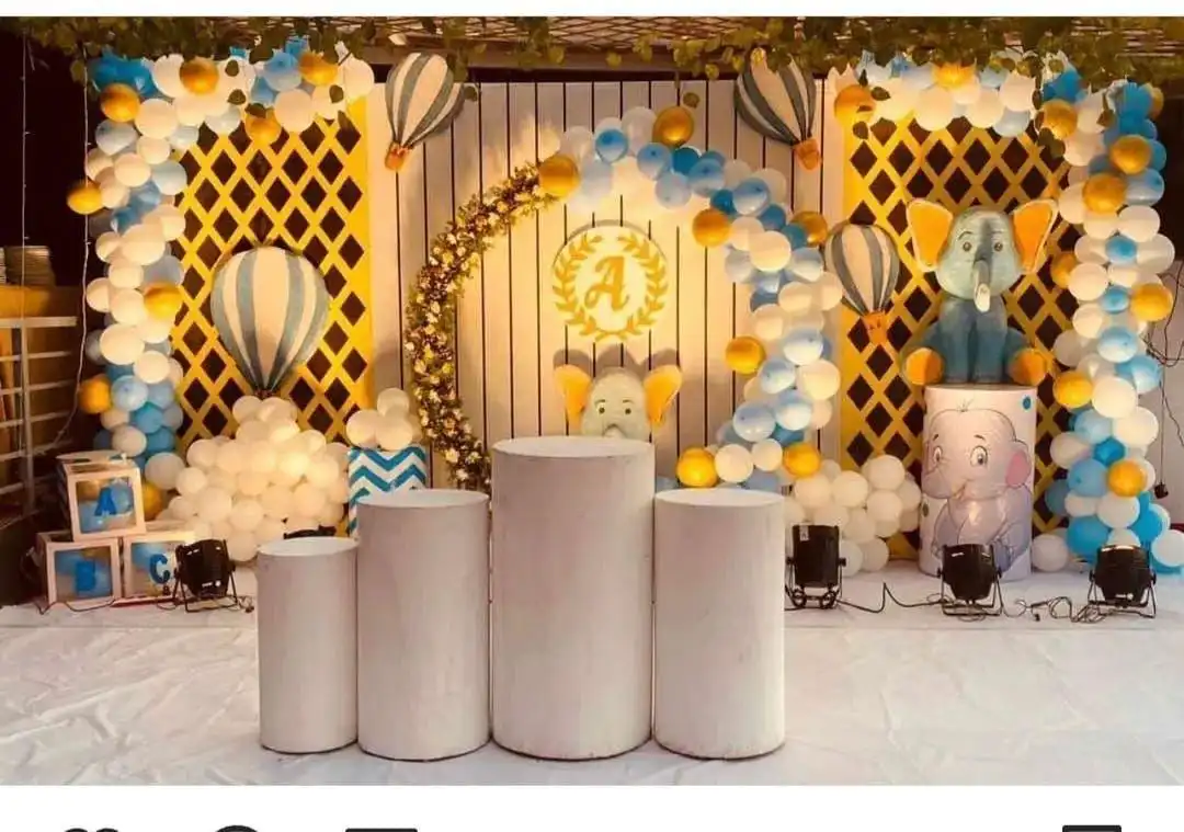 Hot Air Balloon Mesh Arch Setup