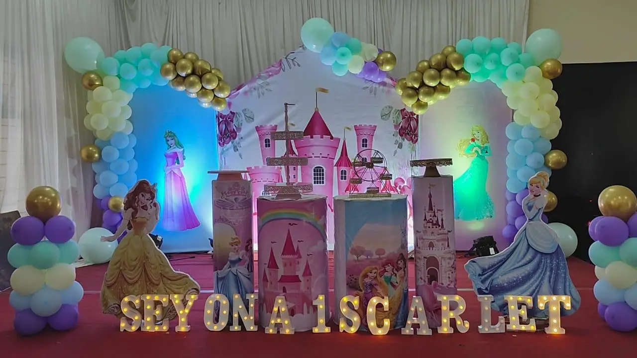 Fairytale Pink Castle Backdrop